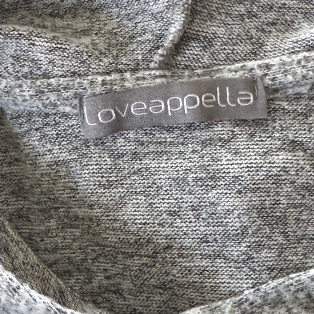 Loveappella Heather Gray Hoodie with Pink Trim - Picture 5 of 7